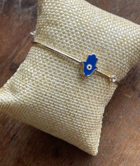 Pulsera Mano Hamsa Aro sin Cristales