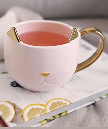 Taza De Gato Rosa